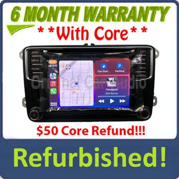 Refurbished 2016 - 2019 Volkswagen OEM GPS Navigation Sat Bluetooth HD Radio with Apple CarPlay and Android Auto Ready