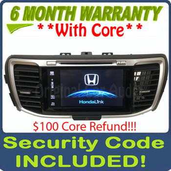 Blemished 2016 - 2017 Honda Accord OEM Touch Screen Single CD AM FM Bluetooth Radio Media Receiver