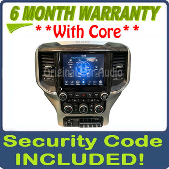 19 - 22 Dodge Ram 1500 Pickup OEM Navigation Center Stack 8.4" Touch-Screen Radio A/C BEZEL