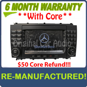 Reman 2005 - 2009 Mercedes-Benz CLK Class OEM Comand Navigation Radio CD Player Display 209 Type