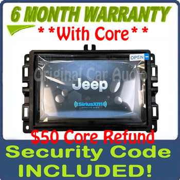 Refurbished 2018 - 2022 Jeep Renegade OEM 520 7" VP2 NAFTA SDAR GPS TBM Touch Screen Bluetooth Multi Media Radio Receiver VP2FRP