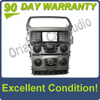 2011 - 2015 Ford Explorer OEM 4" Radio Display Climate Control Panel Assembly ONLY W/Rear Controls