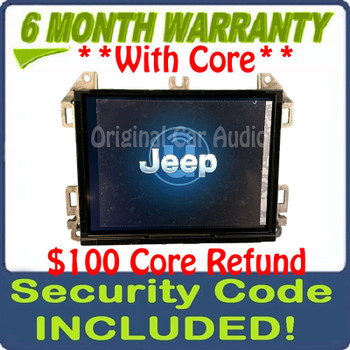 Refurbished 2018 - 2024 Jeep Gladiator Wrangler OEM UAQ Navigation Touch Screen Car Play Android Auto Multi Media App Radio Receiver