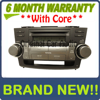 NEW 2008 2009 2010 2011 2012 08 09 10 11 12 TOYOTA Highlander OEM JBL AM FM Satellite Radio 6 Disc Changer MP3 CD Player 51855