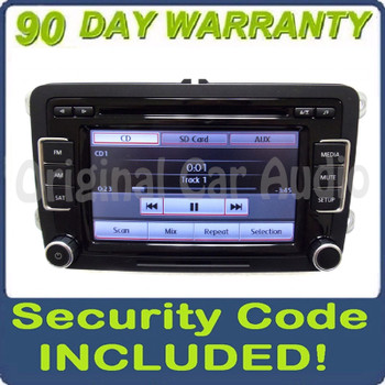 2010 2011 2012 VW Volkswagen Jetta Passat Golf GTI Rabbit EOS OEM Radio Stereo 6 Disc Changer CD Player Touch Screen SD Mp3 Sirius Satellite RCD-510 RCD510