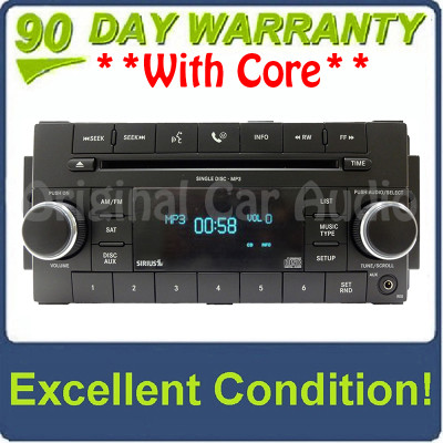 2007 - 2012 Dodge Jeep Chrysler OEM AUX MP3 CD Satellite Radio Player RES