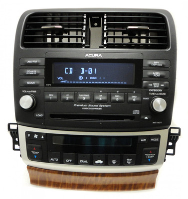 ACURA TSX 7HP0 Radio Stereo 6 Disc Changer CD Player 2005 2006 2007 2008 Wood Grain