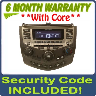 2003 - 2007 Honda Accord Radio AUX and 6  CD Changer LX EX 7BC1  39175-SDA-A120-M2