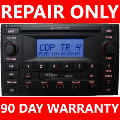Repair Servie for VOLKSWAGEN RADIO CD Players! Volkswagen VW Jetta Passat Golf Rabbit EOS Single CD Disc Player FIX 2002 2003 2004 2005 2006 2007 2008 2009 02 03 04 05 06 07 08 09