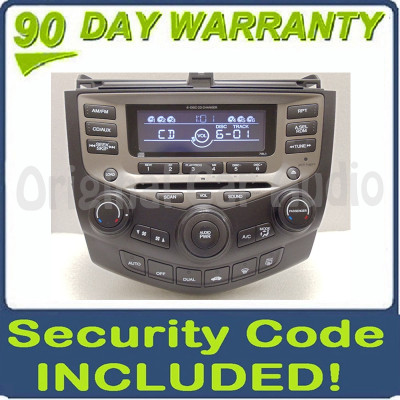 HONDA ACCORD Radio 6 Disc Changer CD Player Dual Zone Auto Climate Temp Controls 7BL1 2003 2004 2005 2006 2007