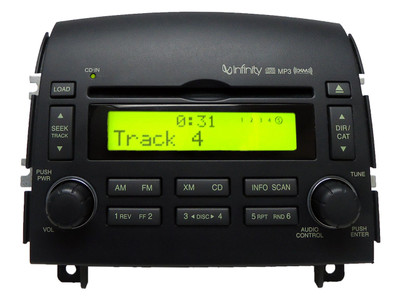 HYUNDAI Sonata INFINITY Radio Stereo 6 Disc Changer MP3 CD Player XM Satellite Ready OEM 2006 2007 2008 DARK GREY