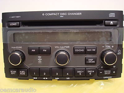 Honda Pilot EX 4WD XM AUX Radio 6 Disc CD Changer 39100-S9V-A500 2006-2008