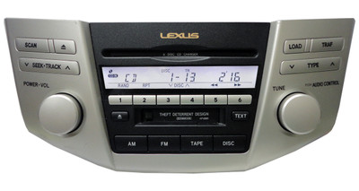 2005 2006 Lexus RX330 RX400h Radio and 6 CD Player