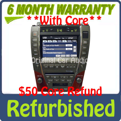 Refurbished 2007 - 2009 Lexus ES350 OEM Radio Navigation 6 CD Changer Climate Control