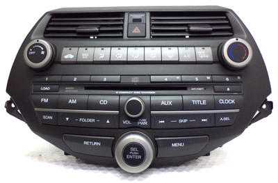 3BB4 Honda Accord Crosstour Radio 6 Disc Changer CD w/Face & AC