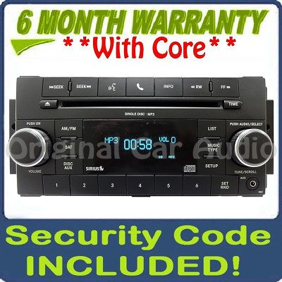 2007 - 2012 Chrysler Dodge Jeep OEM RES Low-Speed Radio MP3 CD Player