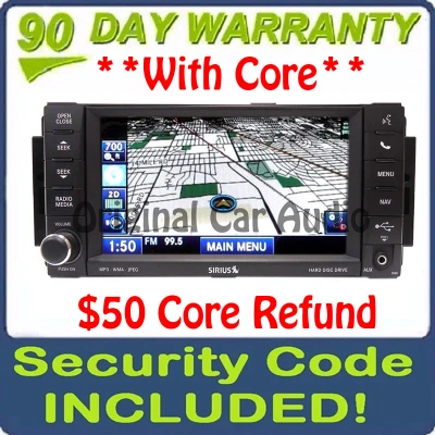 2007 - 2014 JEEP DODGE CHRYSLER OEM MyGig RHR GPS MP3 AUX Radio SAT Stereo CD Player Receiver