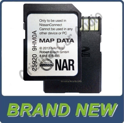 NISSAN OEM Navigation NAVTEQ MAPS SD Memory Card