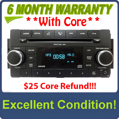 2007 - 2012 Chrysler Dodge Jeep OEM Low-Speed UConnect AM FM Radio MP3 CD Player Receiver RES