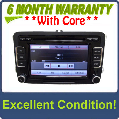 2010 2011 2012  VW Volkswagen Jetta Passat Golf GTI Rabbit EOS OEM Radio Stereo 6 Disc Changer CD Player Touch Screen SD Mp3 Sirius Satellite RCD-510