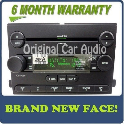 NEW FACE 05 06 07 Ford Focus F250 F350 Factory OEM Radio MP3 6 Disc CD Changer