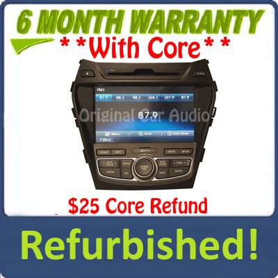 Refurbished 2013 2014 2015 2016 Hyundai Santa Fe Radio Navigation MP3 Bluetooth CD Player XM