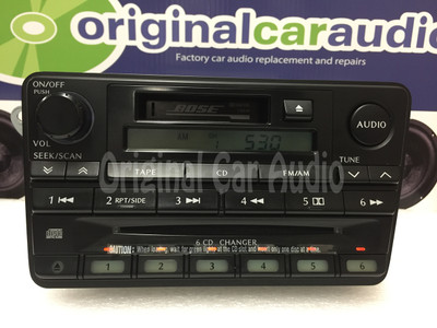 2001 INFINITI QX4 OEM BOSE STEREO AM/FM RADIO 6 CD CHANGER Tape CASSETTE PLAYER 28188 3W705, PN-2311N, CNB78