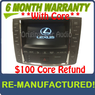 REMAN 2009 Lexus IS350 OEM Navigation Radio AM FM Display Screen With Climate Controls