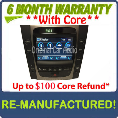 REMANUFACTURED 2006 - 2008 Lexus Display Screen Monitor with Climate Controls OEM