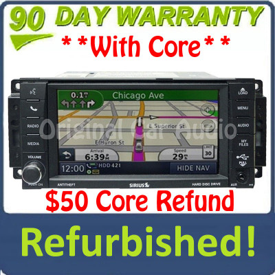 Refurbished 2007 - 2013 JEEP DODGE CHRYSLER MyGig RHB Navigation GPS Radio Stereo AM FM CD Player
