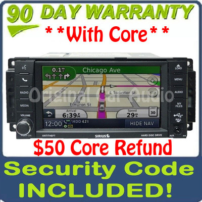 Refurbished 2007 - 2013 JEEP DODGE CHRYSLER MyGig RHB Navigation GPS Radio Stereo AM FM CD Player