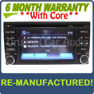 Reman 2015 - 2016 Nissan Juke Titan OEM Single CD AM FM SAT Navigation Radio Receiver