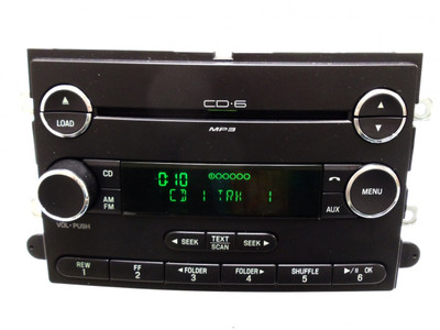 2006 - 2009 Ford FUSION Mercury MILAN Radio AUX MP3 6 Disc CD Changer WITH CLOCK