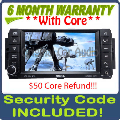 Refurbished 07 08 09 10 Chrysler Jeep Dodge Navigation Radio CD, MP3 and DVD Player RER 2007 2008 2009 2010