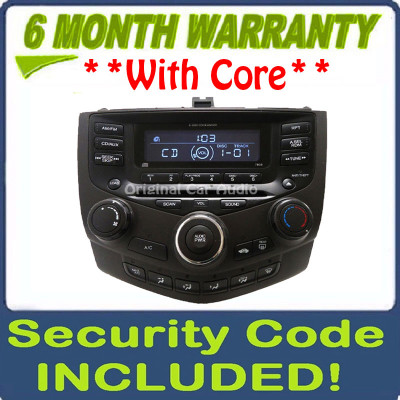 NEW MECH Honda Accord Radio AUX and 6 CD Changer LX EX 7BC0 39175-SDA-A110-M2 2003 2004 2005 2006 2007