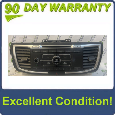 2013 - 2015 Honda Accord OEM Single Disc Cd Player Am Fm Radio Receiver W A/C Vents