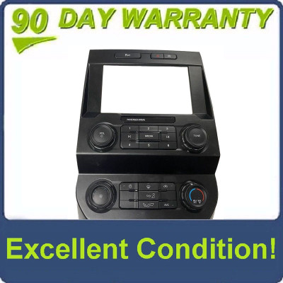 2019 - 2020 Ford F150 OEM 8" Touch Screen Radio Control Climate Control W/O Heated Seats with NO Rear Defroster