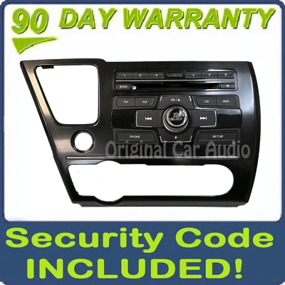 2013 - 2015 Honda Civic OEM Am Fm Cd Player Radio Receiver