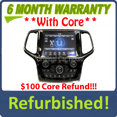Refurbished 2018 - 2019 Jeep Grand Cherokee OEM AC Climate Control Radio Touchscreen
