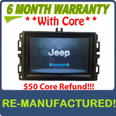 Reman 2018 - 2019 Jeep Renegade OEM AM FM XM 7" VP2 Touch Screen Radio Display VP2RFP