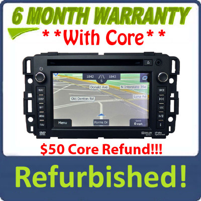 UNLOCKED REFURBISHED 2012 2013 Chevy GMC OEM Navigation GPS XM Radio Bluetooth USB DVD AUX Stereo AM FM SAT - DIGITAL