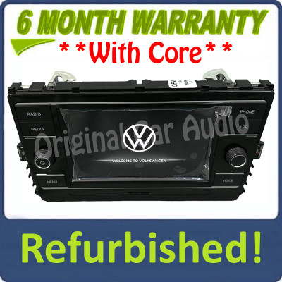 Refurbished 2021 - 2024 Volkswagen Tiguan Atlas OEM Navigation Radio Receiver Sat Nav RT5 Bluetooth HDD 6.5"  Display Screen