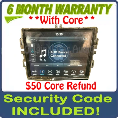 2017 - 2021 Ram Jeep Grand Cherokee OEM Uconnect 8.4 4C UAS VP4 RA4 Multi Media Receiver