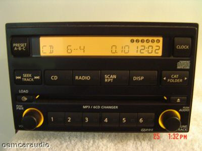 2005 2006 2007 NISSAN Pathfinder RDS Radio 6 Disc CD Changer MP3 Player