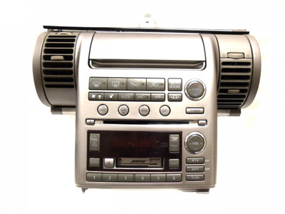 INFINITI G35 G-35 Radio 6 Disc Changer CD Tape Player BOSE AC Temp Controls and Bezel 2003 2004