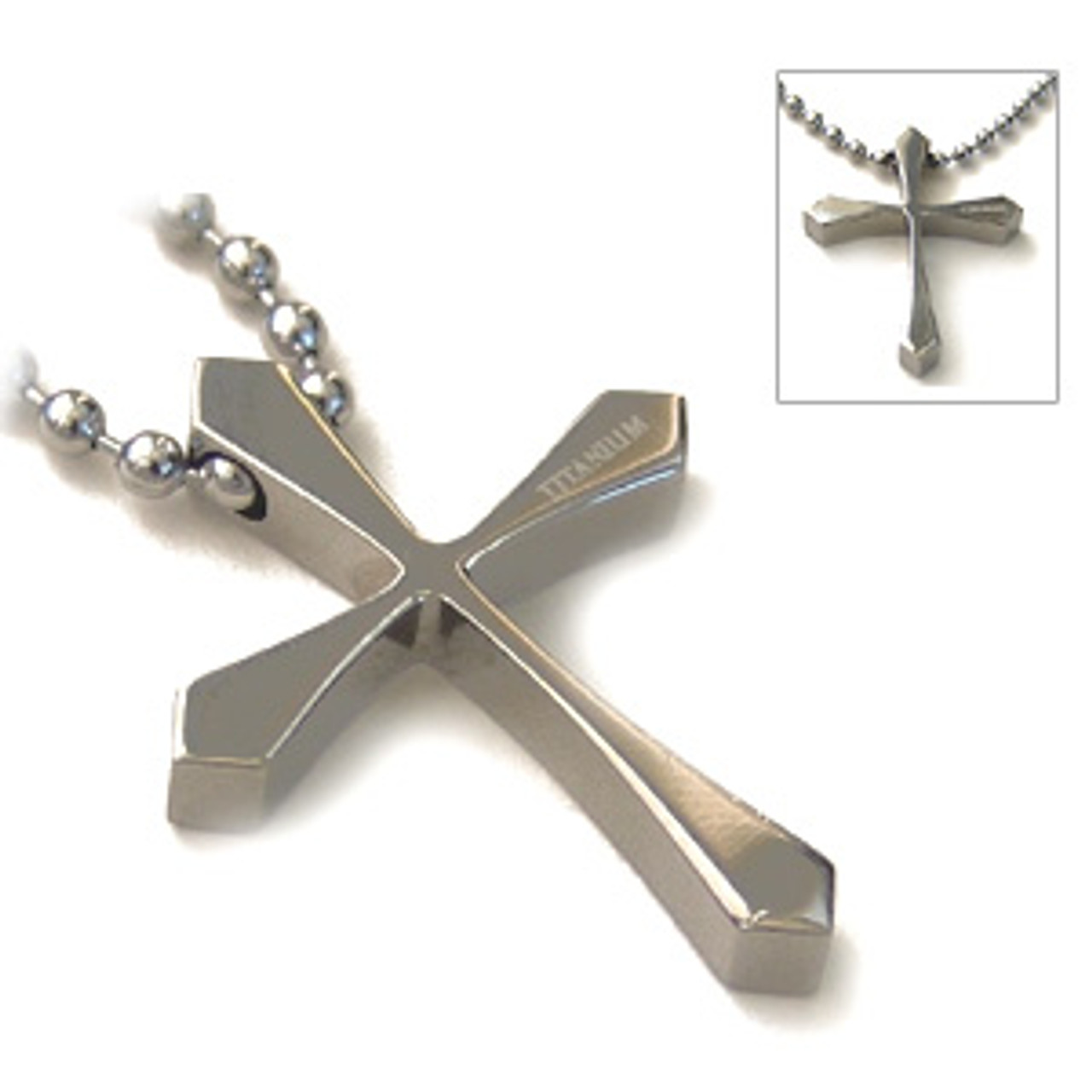 Men Jewley|korean Style Titanium Steel Cross Pendant Necklace - Fashion  Party Jewelry