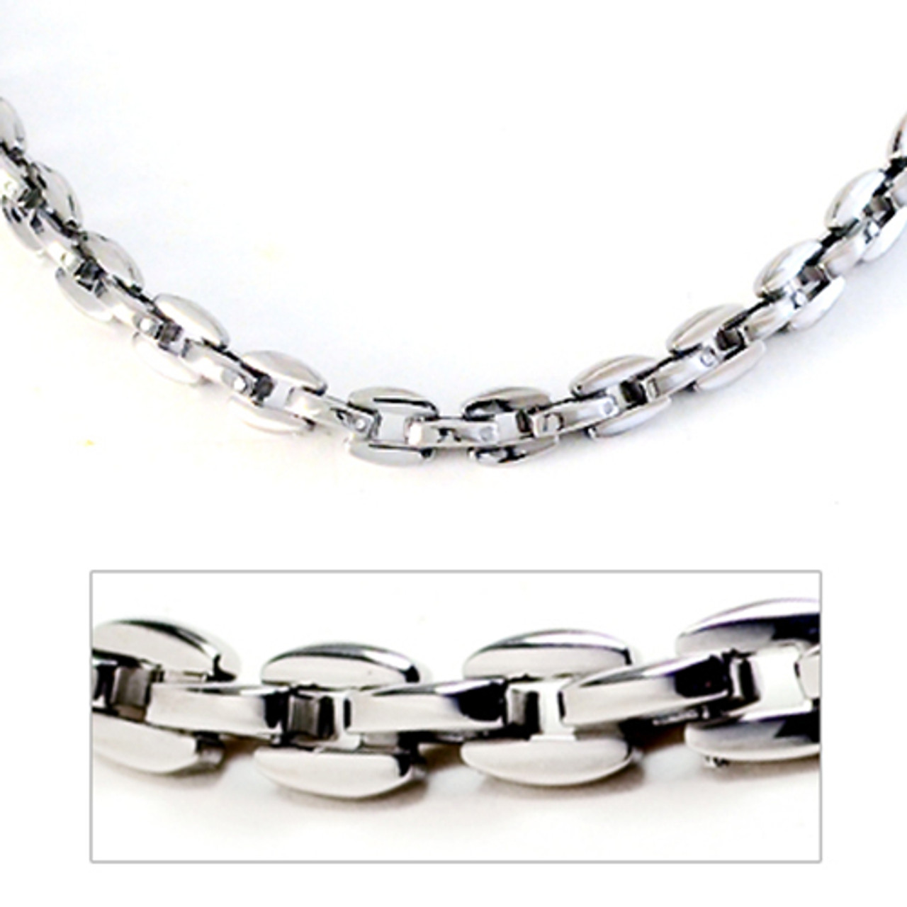 Men's Titanium Chain Strong Fine Square Link | ShopStreet.ie