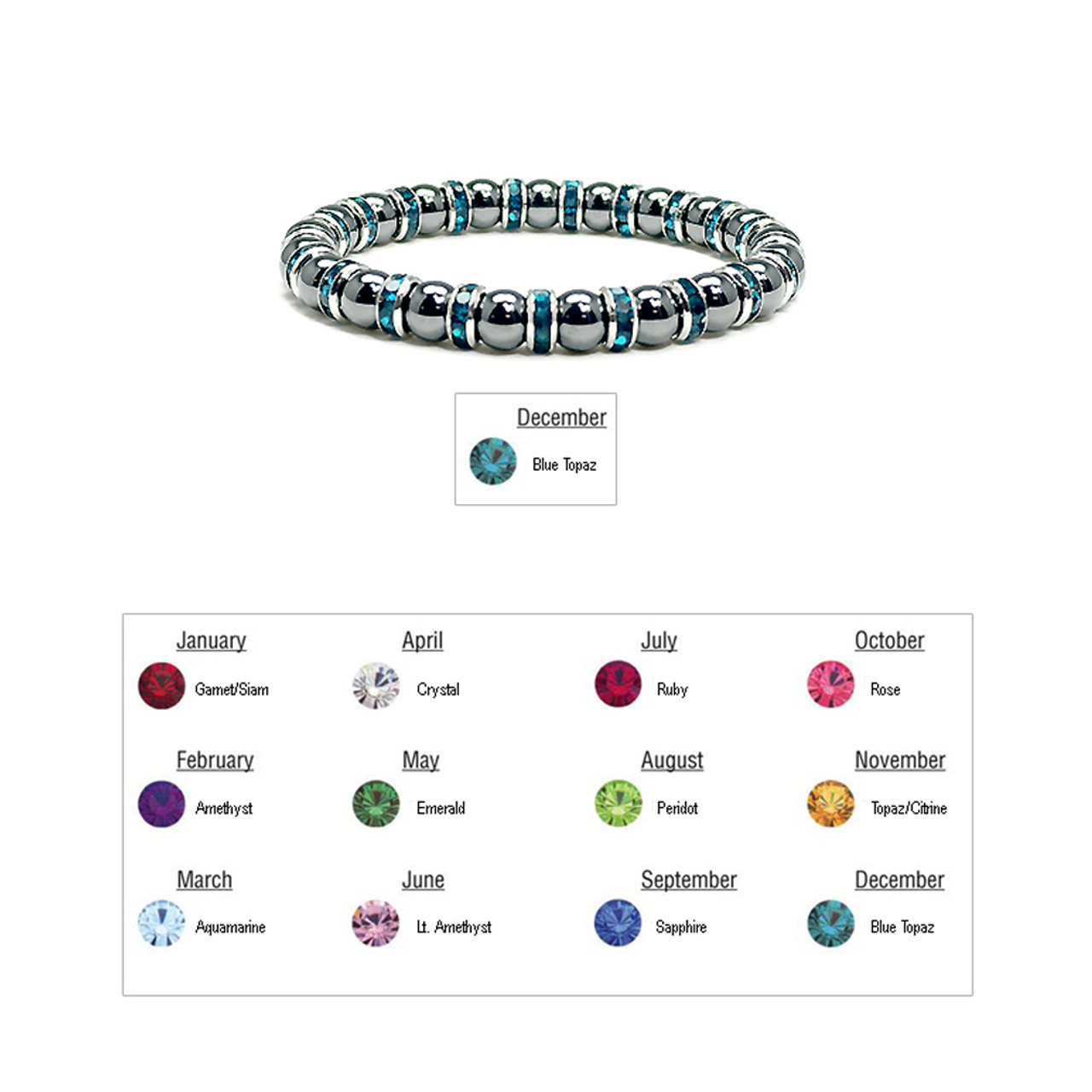 Blue Topaz Genuine Bracelet ~ 7 Inches ~ 10mm Round Beads - TheGlobalStone