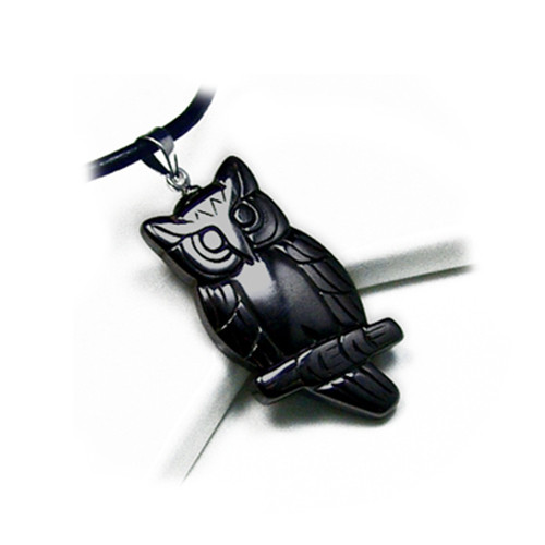 Women's Hematite Owl Pendant Necklace Women's Hematite Owl Pendant Necklace