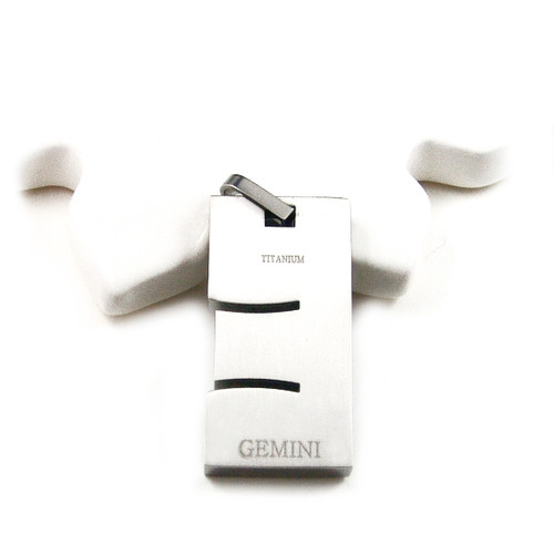 Titanium Gemini Zodiac Sign Pendant Titanium Gemini Zodiac Sign Pendant